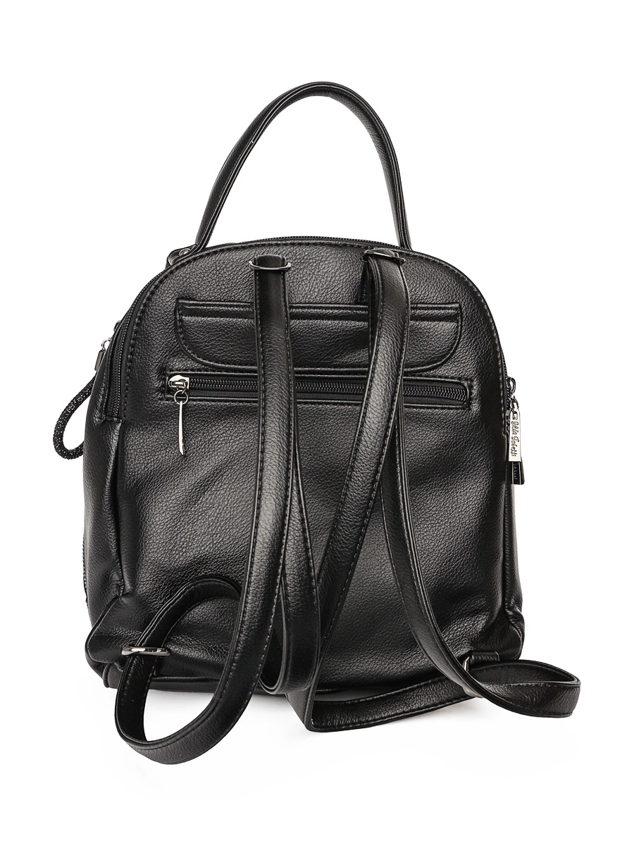 Рюкзак черного цвета с декоративной строчкой